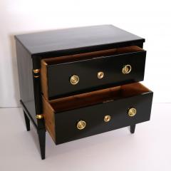 Fine Pair of Ebonized Bedside Chest of Drawers - 4435223