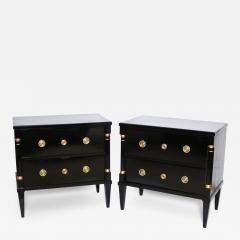 Fine Pair of Ebonized Bedside Chest of Drawers - 4435375
