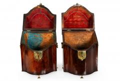 Fine Pair of English George III Period Antique Mahogany Boxes circa 1780 - 4501518