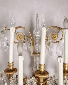 Fine Pair of Gilt Bronze and Rock Crystal Wall Lights France - 632771