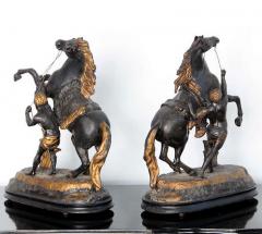 Fine Pair of Gilt Tole Equestrian Figures with Blackamoors Italy - 4644646