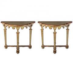 Fine Pair of Italian 18th Century Painted Console Tables - 2318613