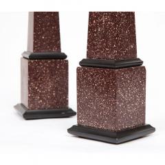 Fine Pair of Italian Grand Tour Egyptian Porphyry Obelisks - 1062925