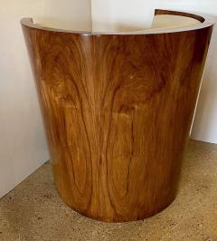 Fine Pair of Italian Late Art Deco Palisander Demilune Club Chairs - 4702957