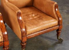 Fine Pair of Leather Library Chairs - 3754397