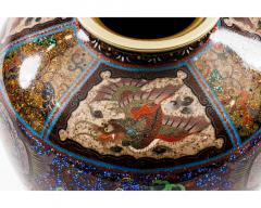 Fine Pair of Meiji Cloisonn Enamel Vases Attributed to The Ando Jubei Company - 4556110