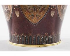 Fine Pair of Meiji Cloisonn Enamel Vases Attributed to The Ando Jubei Company - 4556116
