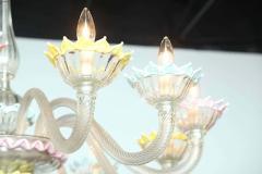 Fine Pair of Murano Glass Twelve Light Chandeliers 1950s Italy - 4702923