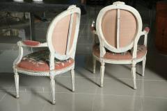 Fine Pair of Swedish Neoclassic Painted Armchairs - 385932
