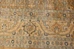 Fine Persian Tabriz Brown Blue Hand Knotted Wool Carpet - 2453427
