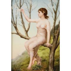 Fine Quality Antique Berlin K P M Hand Painted Porcelain Rectangular Plaque - 1217722