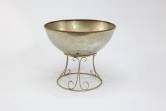 Fine Quality Handmade Arts Crafts Style Silver Plated Punch Bowl Ladle - 4189448