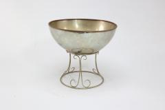 Fine Quality Handmade Arts Crafts Style Silver Plated Punch Bowl Ladle - 4189450