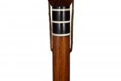 Fine Rare Inlaid Rosewood Dodecahedron Cane Walking Stick - 4502791