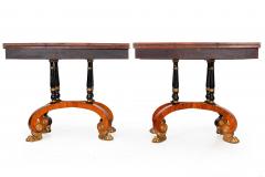 Fine Rare Pair of 19th Century English Antique Rosewood Games Tables - 4502933