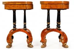 Fine Rare Pair of 19th Century English Antique Rosewood Games Tables - 4502936