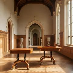Fine Rare Pair of 19th Century English Antique Rosewood Games Tables - 4502937