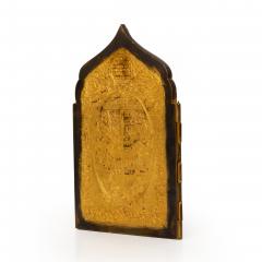 Fine Russian Old Believers Tetraptych Copper Icon with 20 Devotional Panels - 4731602