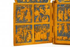 Fine Russian Old Believers Tetraptych Copper Icon with 20 Devotional Panels - 4731605