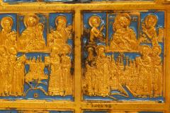 Fine Russian Old Believers Tetraptych Copper Icon with 20 Devotional Panels - 4731609