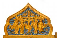 Fine Russian Old Believers Tetraptych Copper Icon with 20 Devotional Panels - 4731610