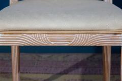 Fine Set of 8 Italian White Decap Wood Chairs 1970s - 3051556