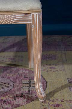 Fine Set of 8 Italian White Decap Wood Chairs 1970s - 3051557