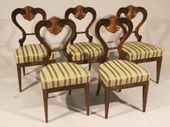 Fine Set of Five Biedermeier Chairs Vienna c 1825  - 3441187