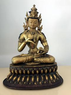 Fine Sino Tibetan Bronze Statue of Vajrasattva Bodhisattva - 294981