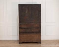 Fine Swedish three part bureau with charming carvings and marble painted columns - 4506642