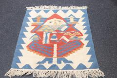Fine Turkish Tribal Kilim Flat Weave Wool Rug 211 x 3 7  - 4511878