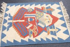 Fine Turkish Tribal Kilim Flat Weave Wool Rug 211 x 3 7  - 4511880