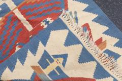 Fine Turkish Tribal Kilim Flat Weave Wool Rug 211 x 3 7  - 4511882