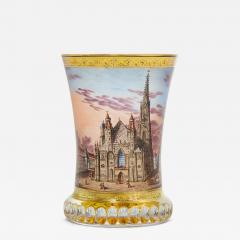 Fine Viennese Enamelled and Gilt Glass Beaker Stephansdom c 1830 - 4678833