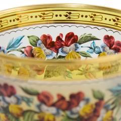 Fine Viennese Gilt and Enamelled Glass Beaker with Pansies - 4740789