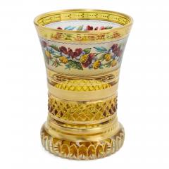 Fine Viennese Gilt and Enamelled Glass Beaker with Pansies - 4740877