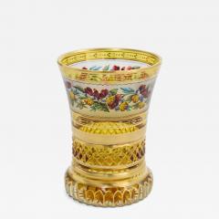 Fine Viennese Gilt and Enamelled Glass Beaker with Pansies - 4740878