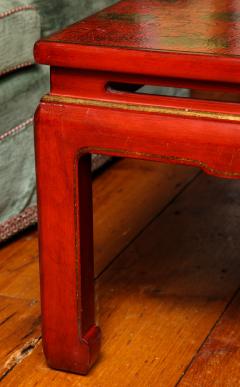 Fine Vintage Red Lacquer Rectangular Coffee Table - 3937033