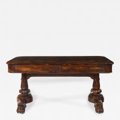 Fine William IV Period Rosewood Library Table by George Simson and Son - 4229771