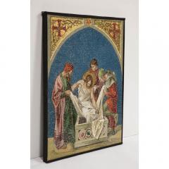 Fine and Large Italian Micromosaic Panel of Jesus Being Laid to Rest  - 1062941