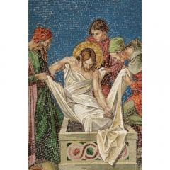 Fine and Large Italian Micromosaic Panel of Jesus Being Laid to Rest  - 1062949