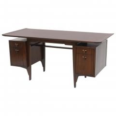 Fine and Unusual American Modern Dark Walnut Desk Edward Wormley - 4645333