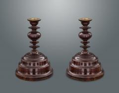 Fine and Very Rare Pair of Portuguese or Spanish Colonial Jacaranda Candlesticks - 1654689