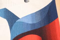 Fine mid century French designer wool tapestry 410 x 64  - 4241785