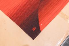 Fine mid century French designer wool tapestry 410 x 64  - 4241797