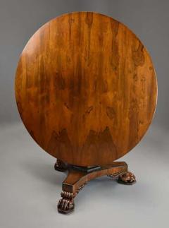 Fine quality 19th century William IV rosewood tilt top breakfast table - 4756942