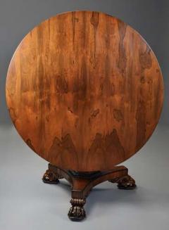 Fine quality 19th century William IV rosewood tilt top breakfast table - 4756943