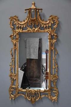 Fine quality Chinese Chippendale style carved giltwood mirror - 4806153