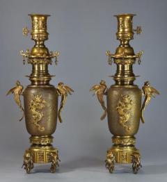 Fine quality French Japonisme style bronze incense burner set - 4774338