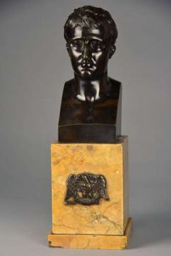 Fine quality early 19thc French bronze bust of Napoleon on marble base - 4805928